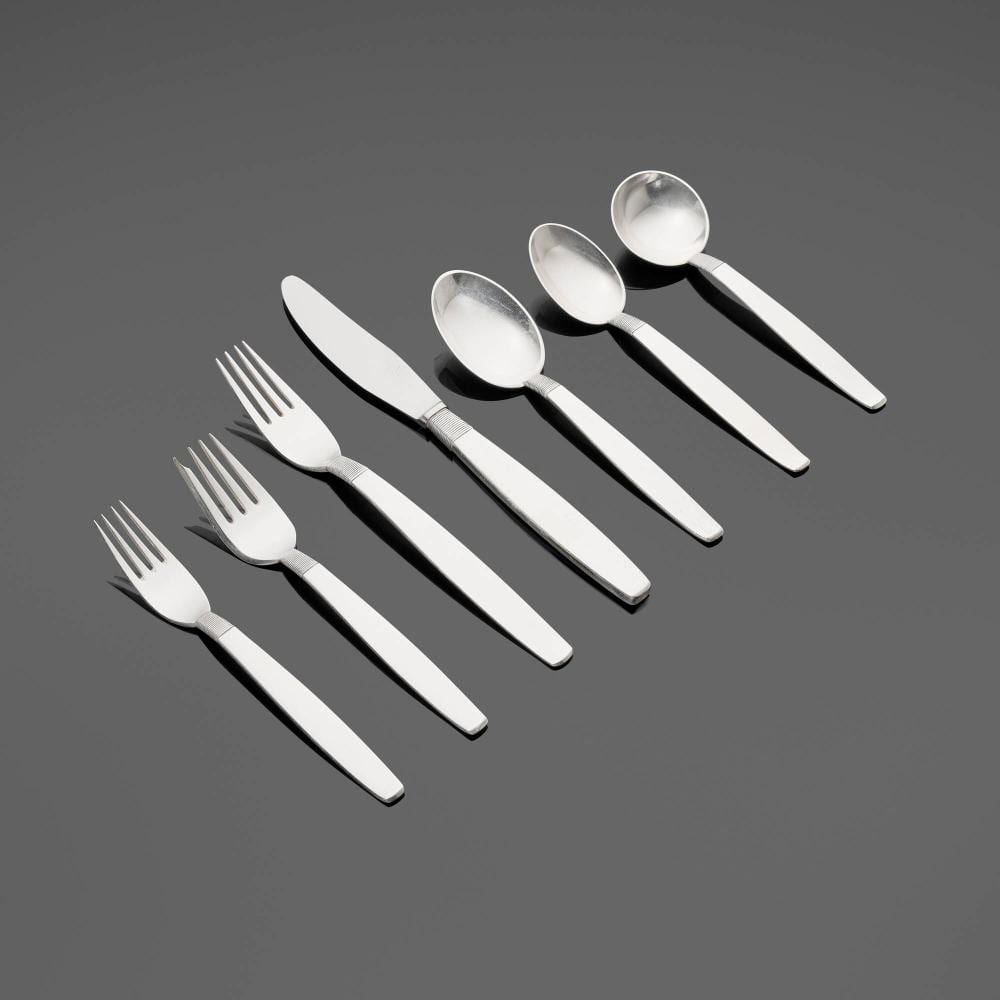 Svend Weihrauch comparable auction result: svend weihrauch silver thread flatware service