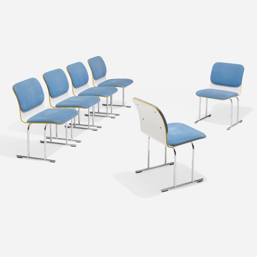 Yrjo Kukkapuro comparable auction result: yrjo kukkapuro dining chairs set of six