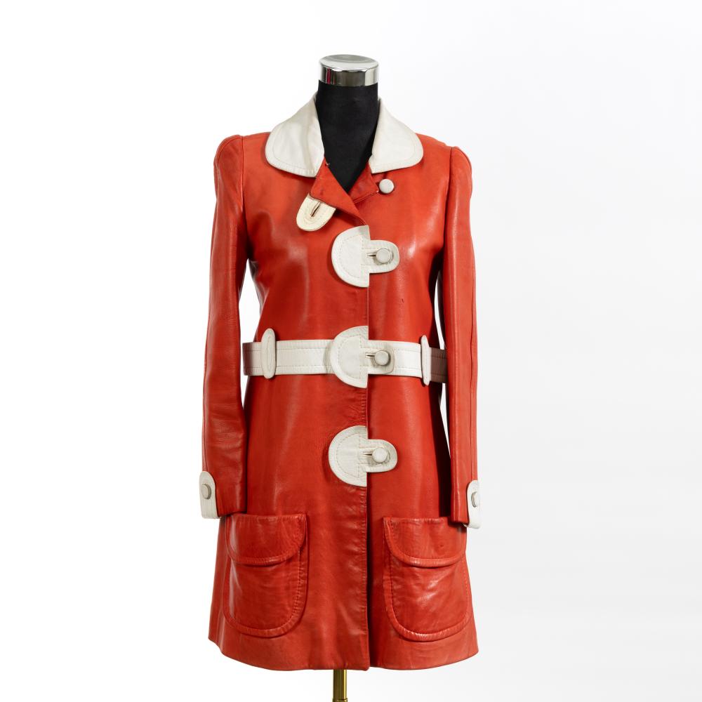 Emanuel Ungaro Paralèlle, Paris, vintage red leather ultra jacket, circa 1970s sold by Gibson's, lot 238 — auction record photograph