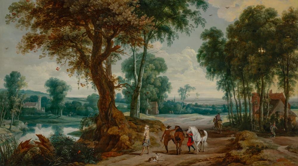 Jan Wildens comparable auction result: jan wildens antwerp 1584 6 1653 an extensive landscape with riders on a