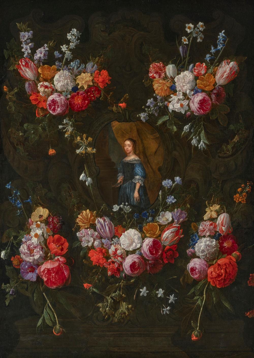 nicolaes van veerendael antwerp 1640 1691 swags of flowers in an ornamen · Christie's · 2025-12-03 Nicolaes van Veerendael comparable auction result: nicolaes van veerendael antwerp 1640 1691 swags of flowers in an ornamen