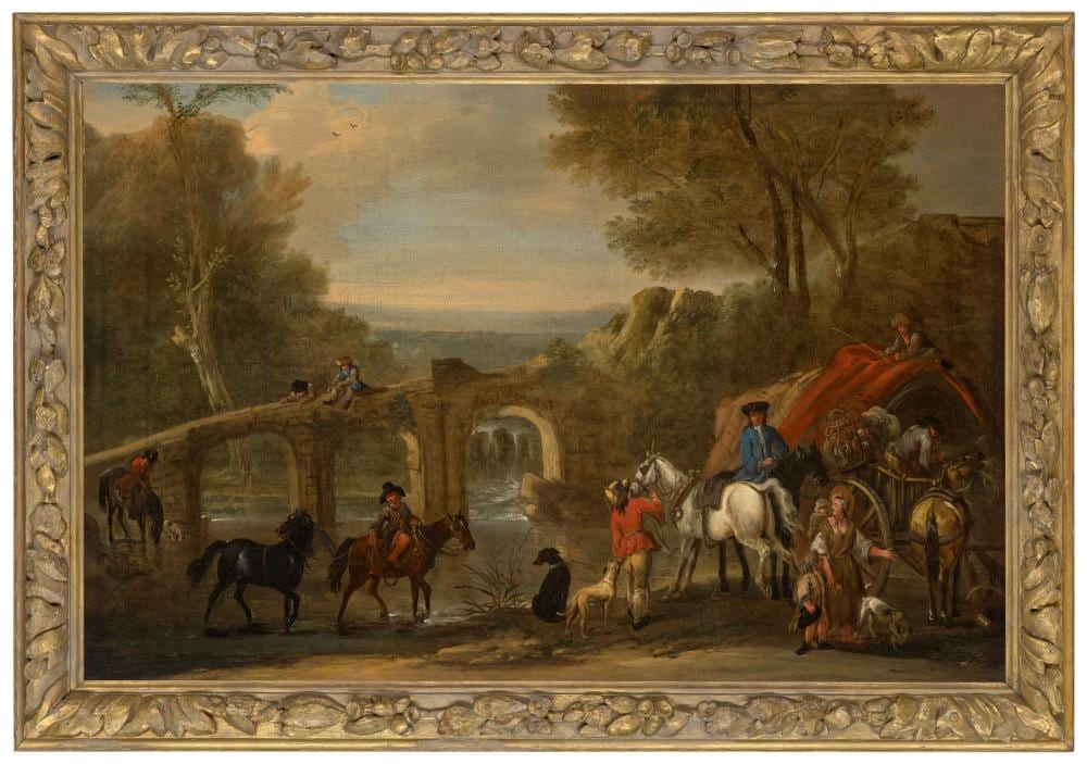 John Wootton comparable auction result: john wootton snitterfield c 1682 1764 london figures and horses by a br