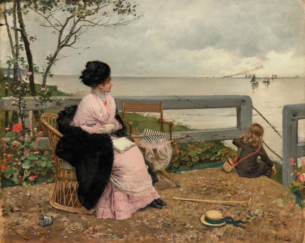 Ernest Duez comparable auction result: ernest ange duez paris 1843 1896 saint germain en laye femme et enfant p
