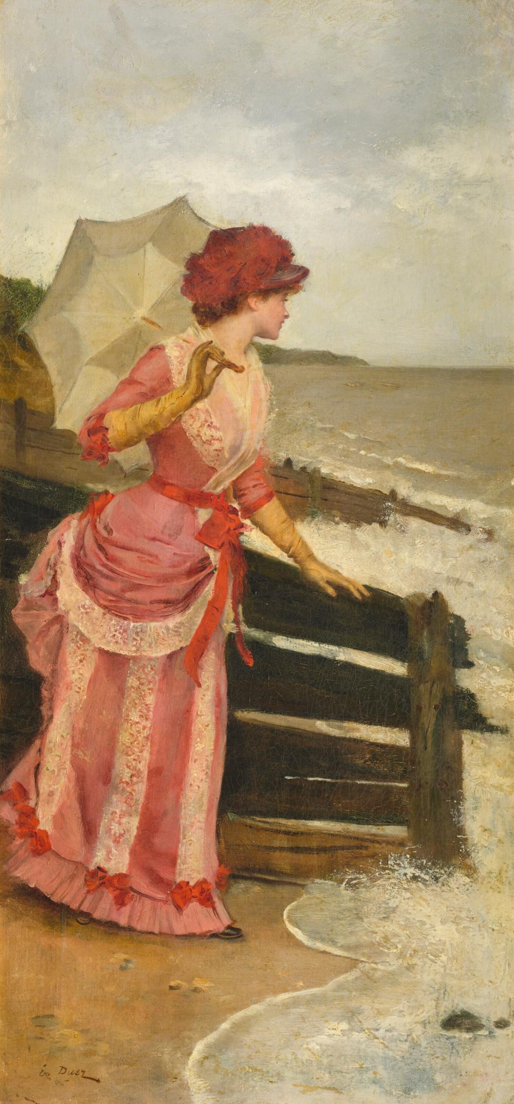Ernest Duez comparable auction result: ernest ange duez paris 1843 1896 saint germain en laye femme en rose au