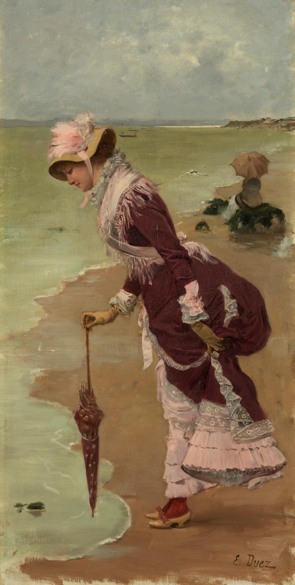 Ernest Duez comparable auction result: ernest ange duez paris 1843 1896 saint germain en laye sur la plage hui