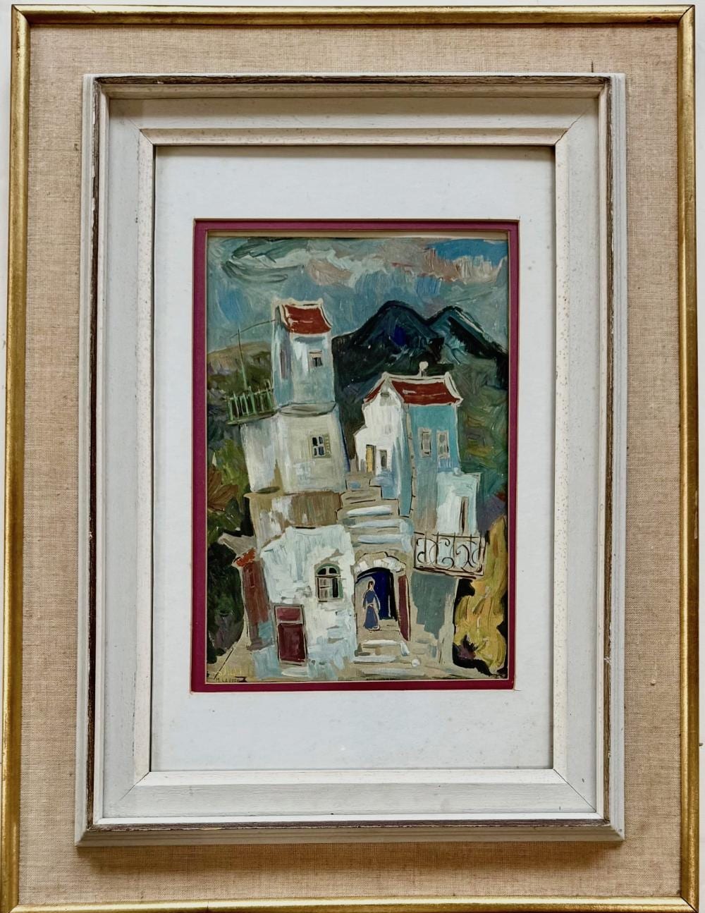 Milia Laufer comparable auction result: milia laufer romania israrel 1923 2008 safed abstract expressionist painting