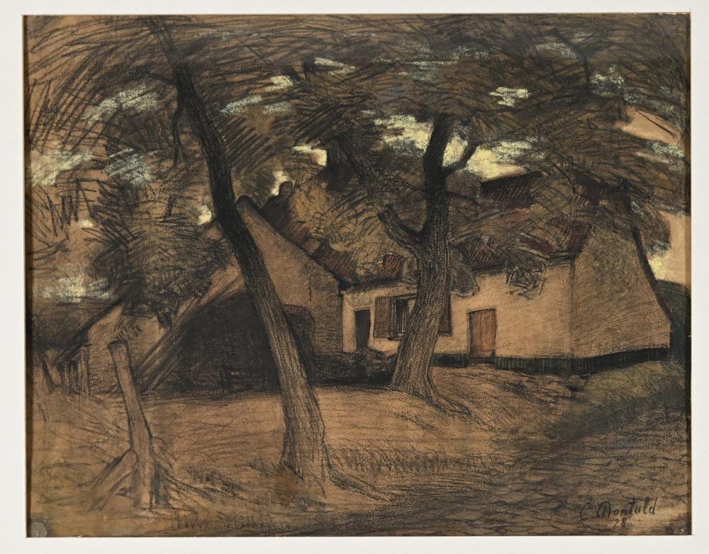 Constant Montald comparable auction result: view of a farm between the trees