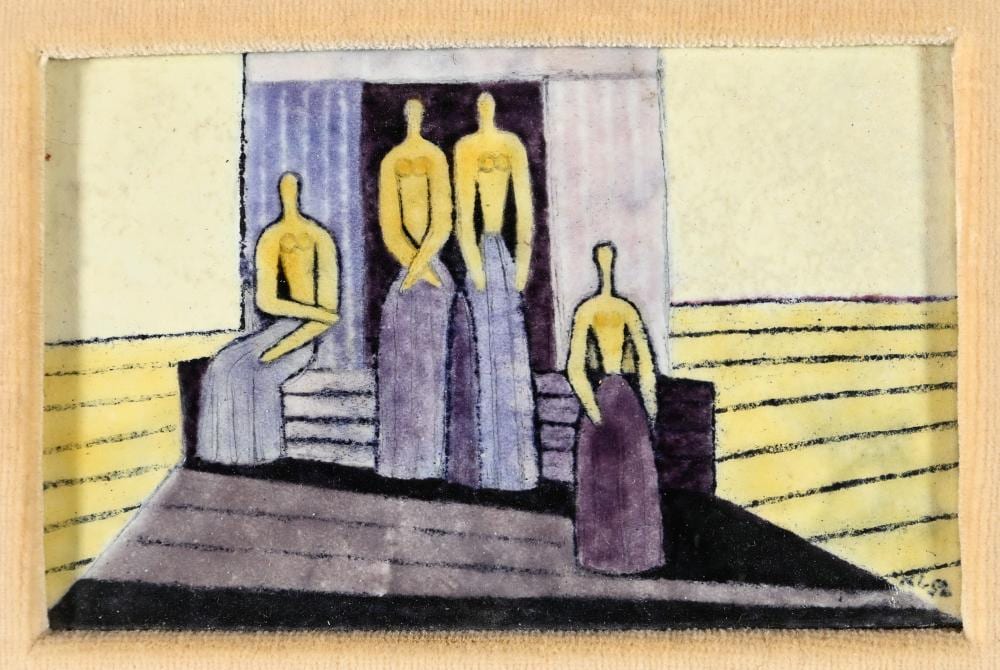 Kurt Lewy comparable auction result: femmes devant une tribune