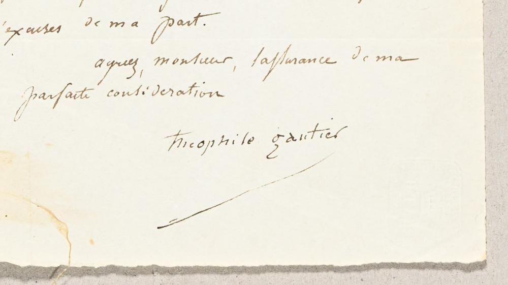Théophile Gautier comparable auction result: l a s un monsieur un confr re