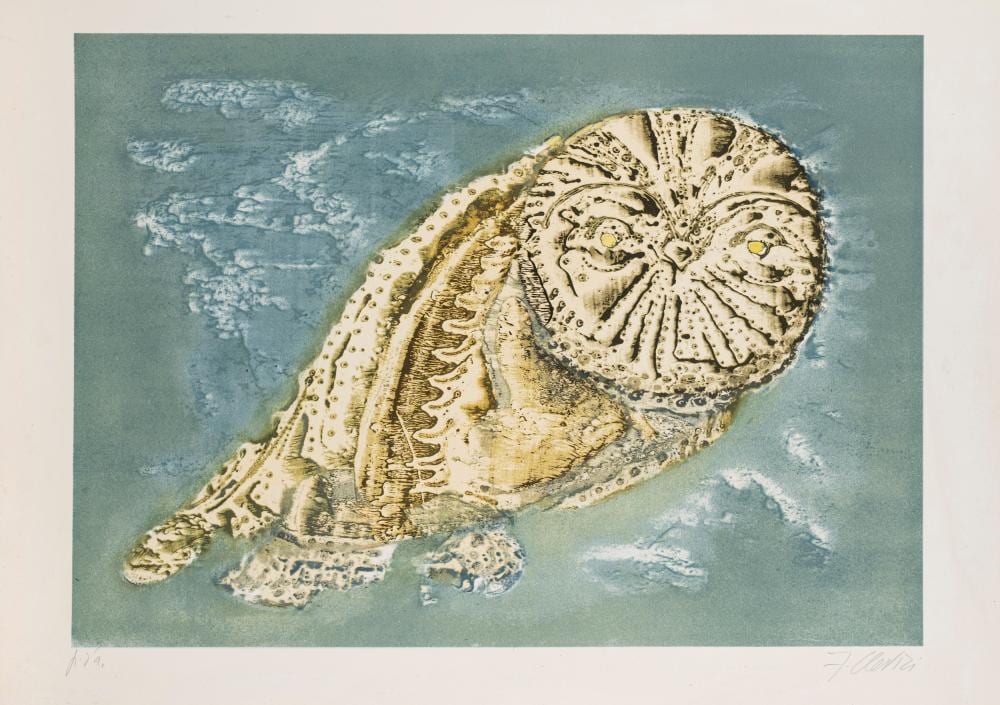 Fabrizio Clerici comparable auction result: fabrizio clerici milano 1913 roma 1993 owl
