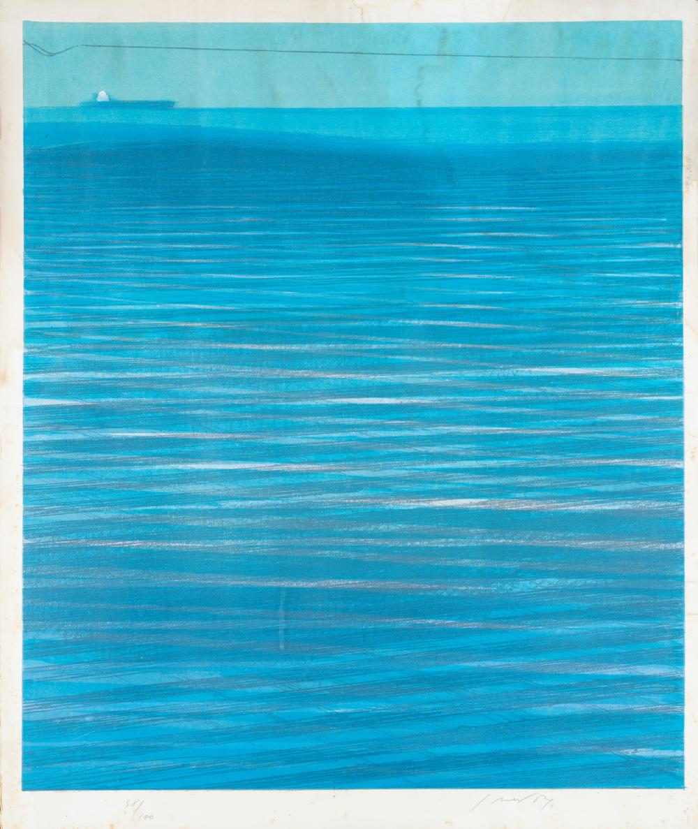 Piero Guccione comparable auction result: piero guccione scicli 1935 modica 2018 le linee del mare 1971