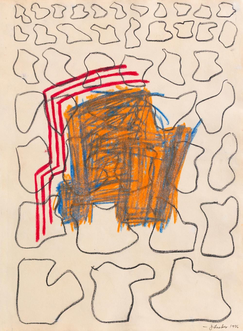 Jonathan Lasker comparable auction result: jonathan lasker 1948 jersey city lebt in new york