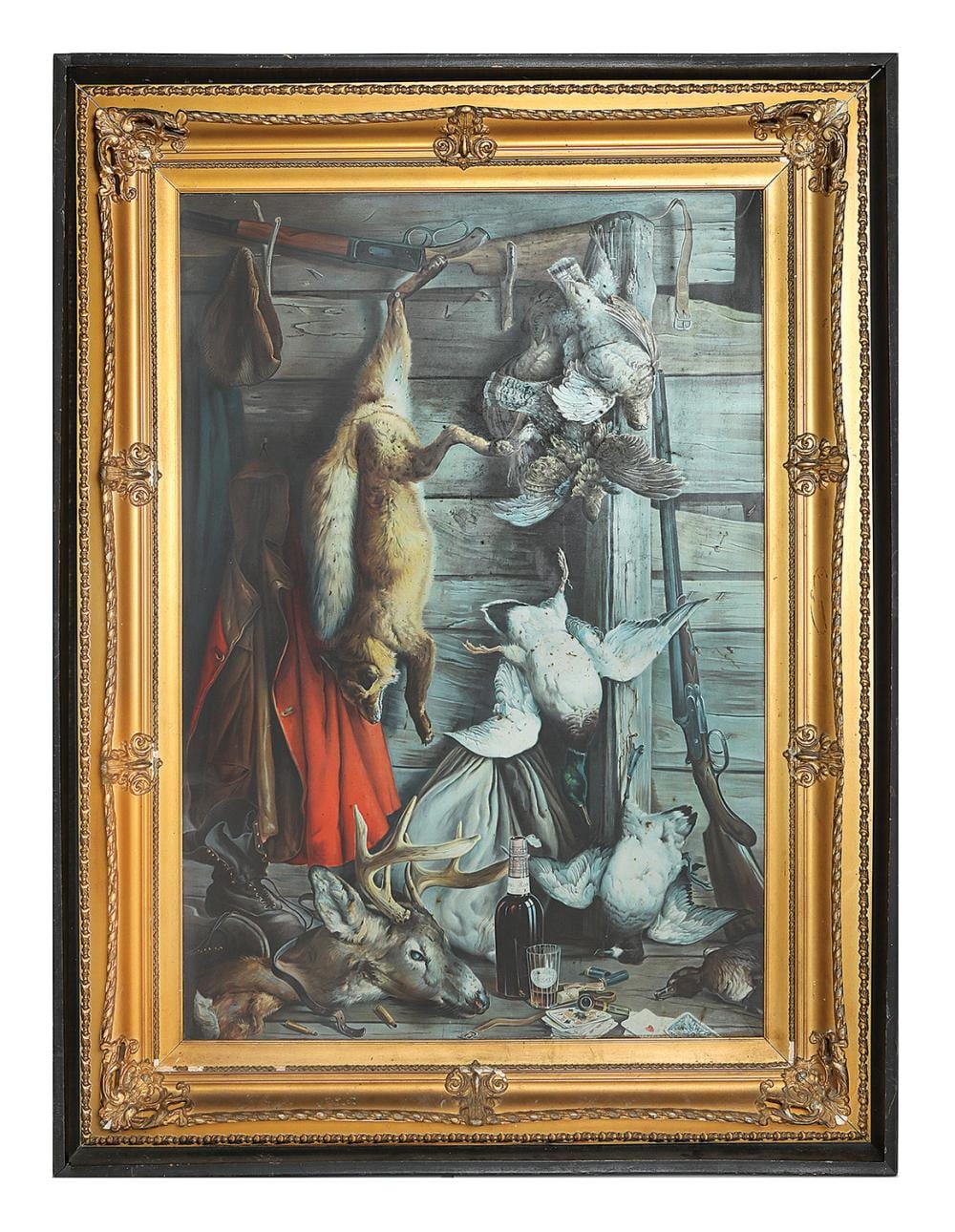 Arthur Woelfle comparable auction result: wonderful large framed tin lithograph by arthur w woelfle