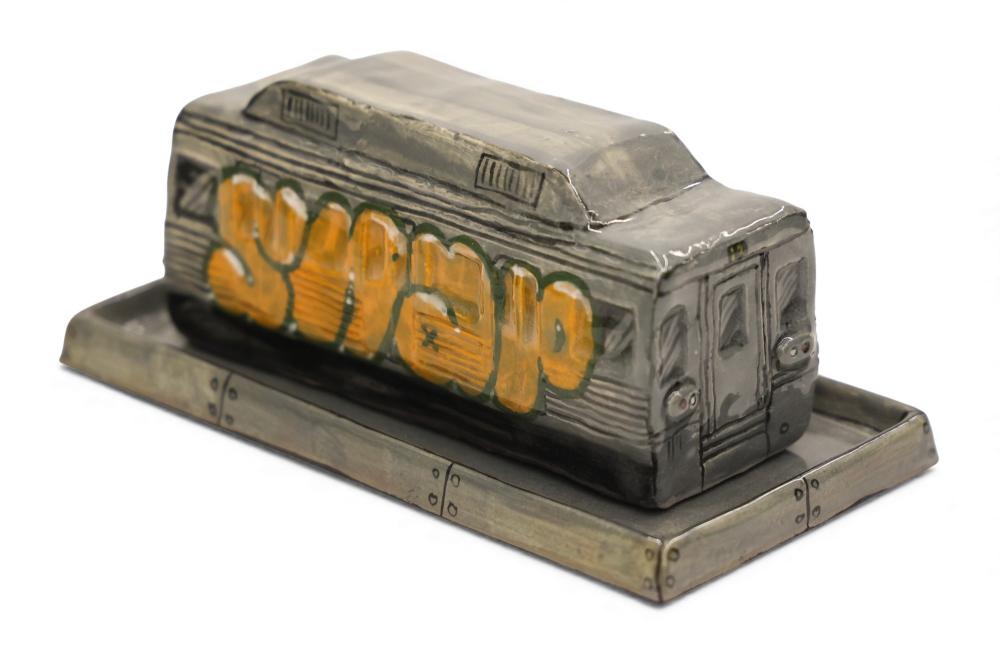 roberto lugo el train butter dish glazed ceramic · MBA Seattle Auction LLC · 2025-12-11 Roberto Lugo comparable auction result: roberto lugo el train butter dish glazed ceramic