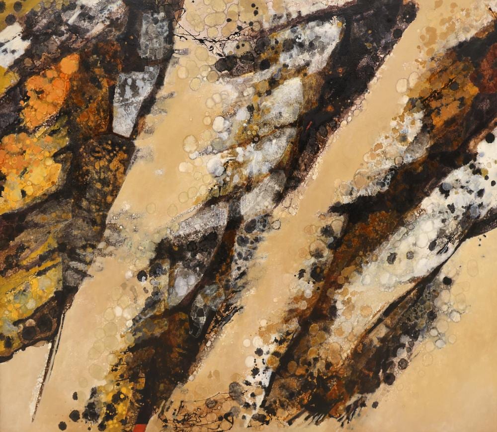Kathleen Adkison comparable auction result: kathleen gemberling adkison geosyncline large oil on canvas