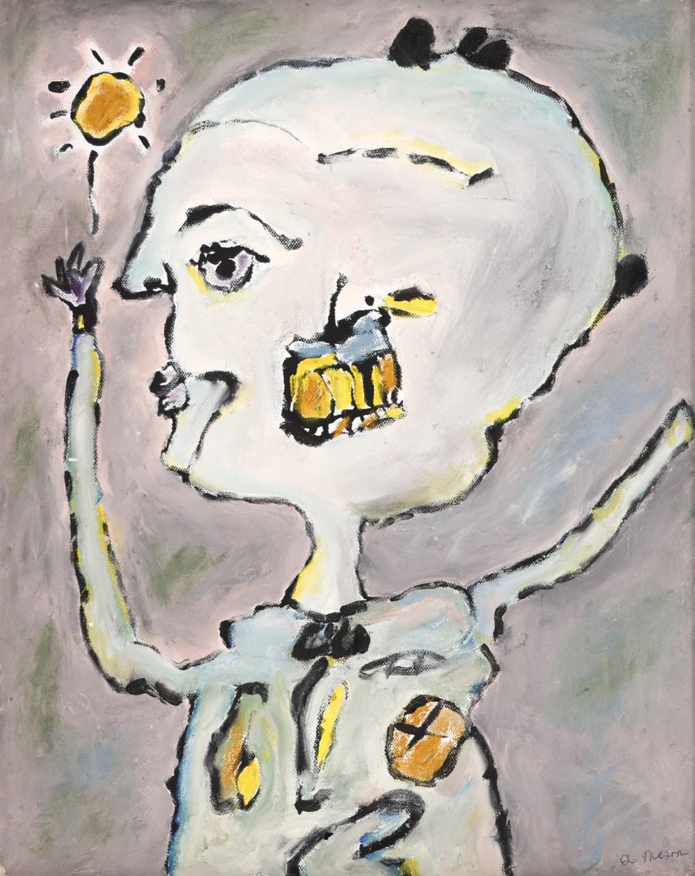 Alden Mason comparable auction result: alden mason touching the sun 2006 acrylic on canvas