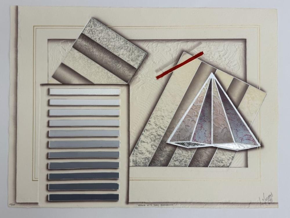 Luis Mazorra comparable auction result: luis mazorra b 20th century etching collage