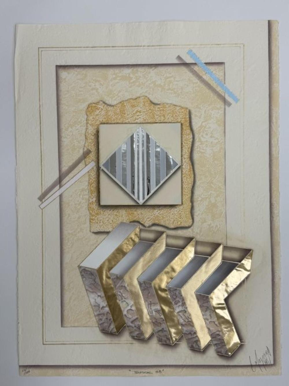 Luis Mazorra comparable auction result: luis mazorra b 20th century etching collage