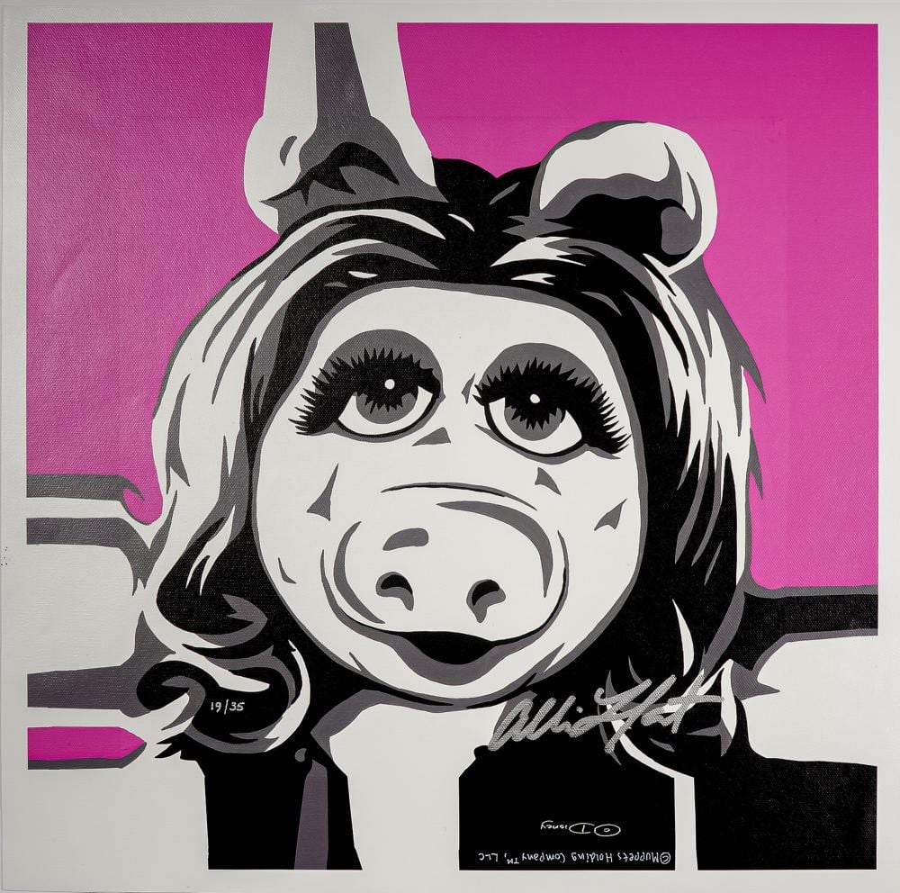 Allison Lefcort comparable auction result: allison lefcort giclee on canvas miss piggy signed numbered