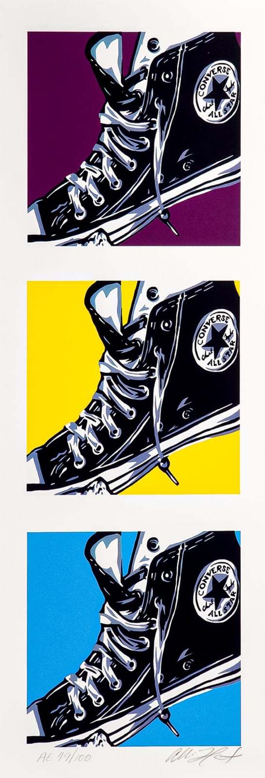 Allison Lefcort comparable auction result: allison lefcort artist proof converse all star pop art lithograph signed