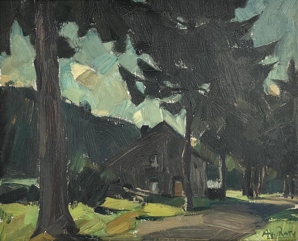 Albert Raty comparable auction result: albert raty 1889 1970 la maison dans les ardennes huile sur panneau dimensions 36 x 45 cm