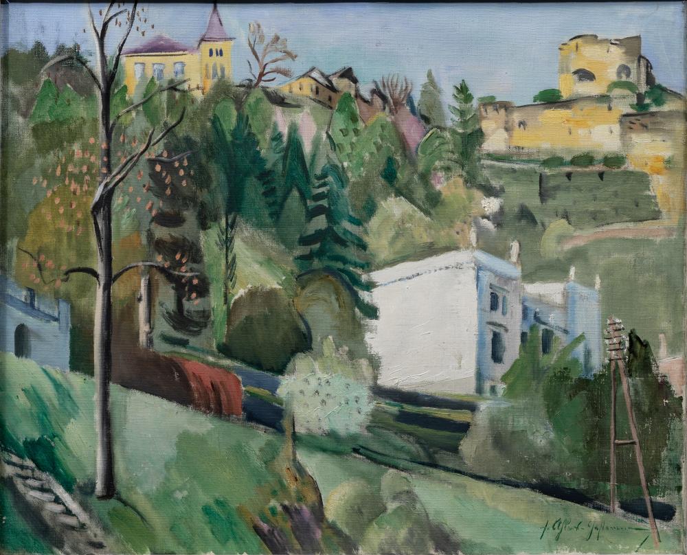 Friedrich Ahlers-Hestermann comparable auction result: friedrich ahlers hestermann hamburg 1883 berlin 1973 townscape
