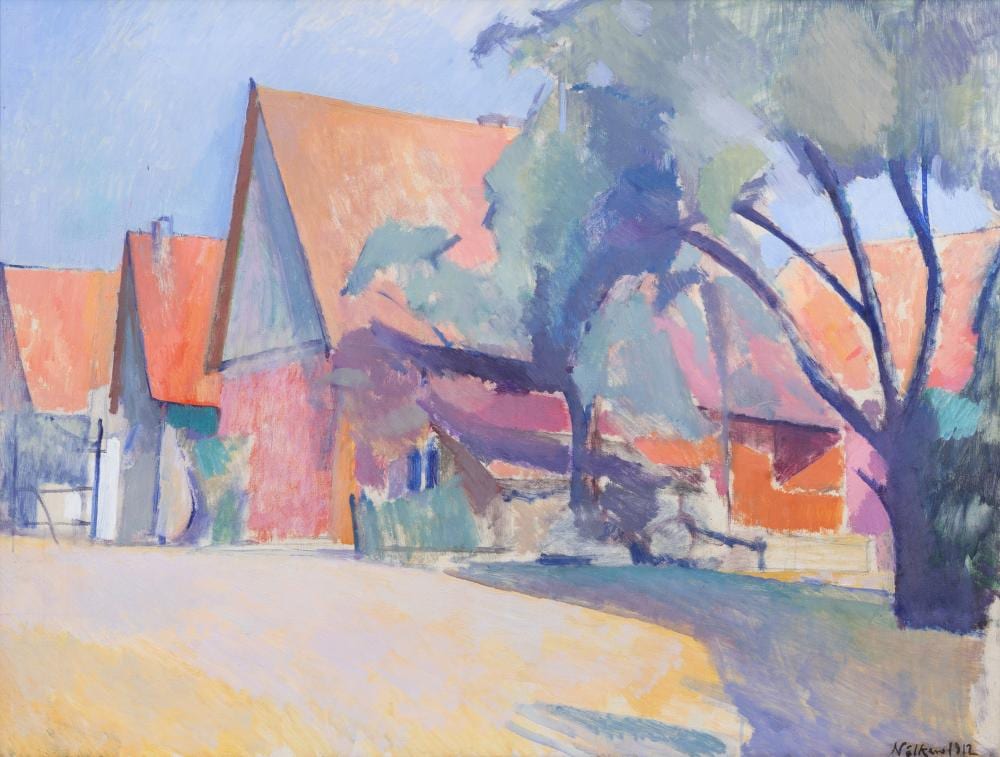 Franz Nölken comparable auction result: franz n lken hamburg 1884 la capelle 1918 village street
