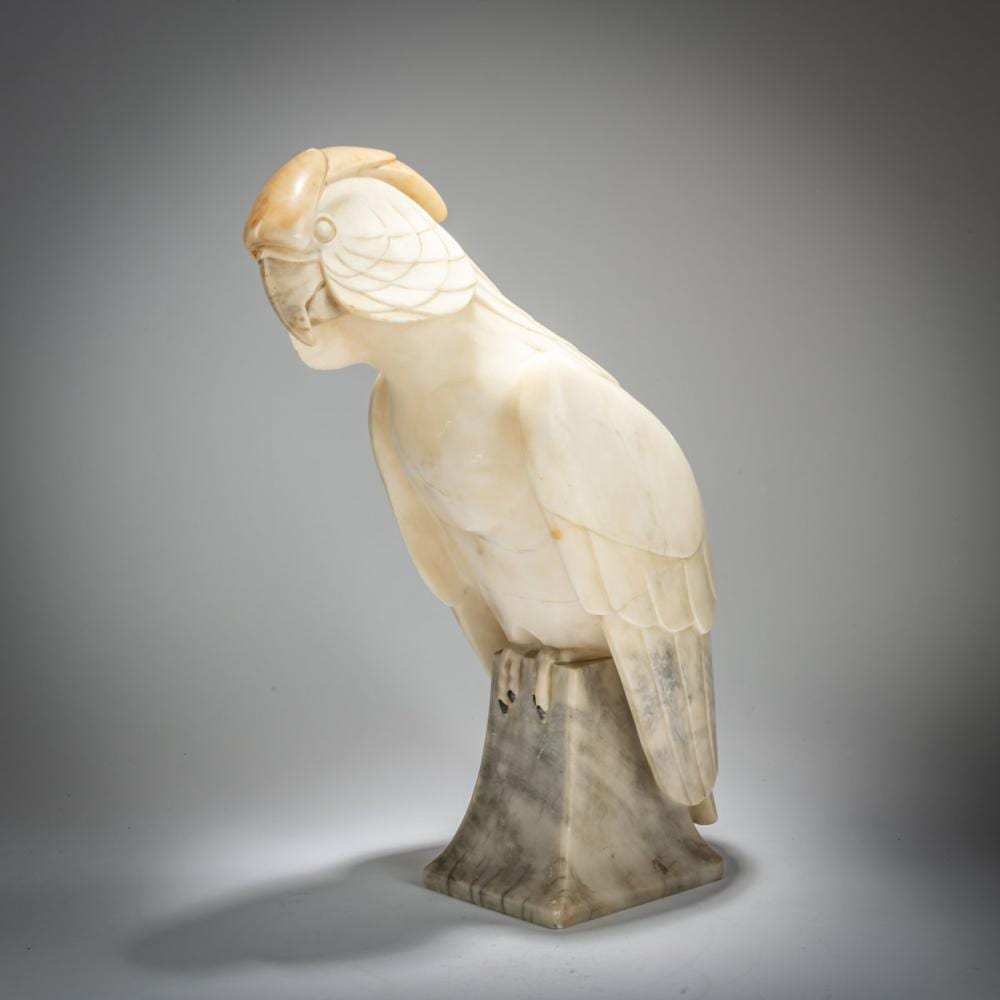 wilhelm krieger alabaster figure sitting cockatoo c 1925 · Quittenbaum Kunstauktionen GmbH · 2025-12-09 Wilhelm Krieger comparable auction result: wilhelm krieger alabaster figure sitting cockatoo c 1925