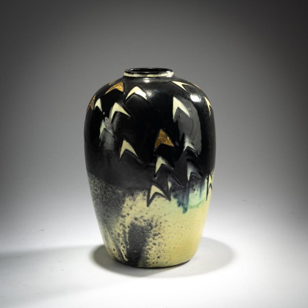 Max Laeuger comparable auction result: max laeuger kandern vase gold mosaic c 1906