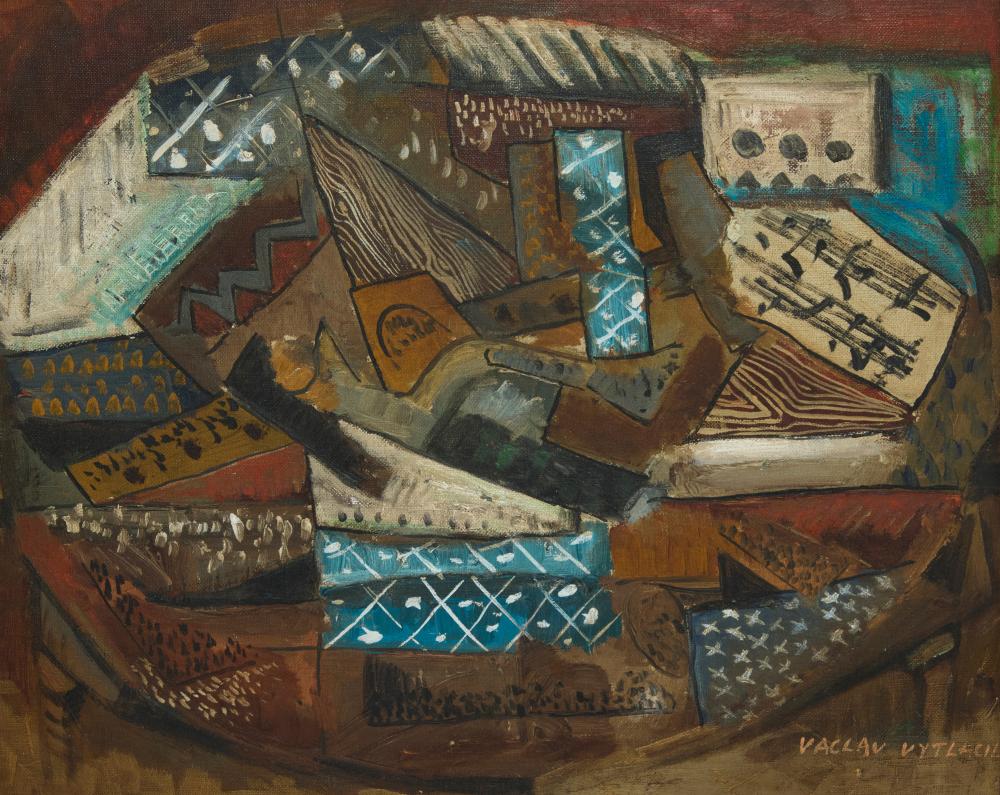 Vaclav Vytlacil comparable auction result: vaclav vytlacil 1892 1984 cubist musical composition circa 1930s