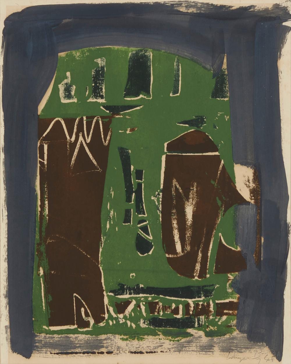 Peter Lanyon comparable auction result: peter lanyon 1918 1964 church town zennor 1948