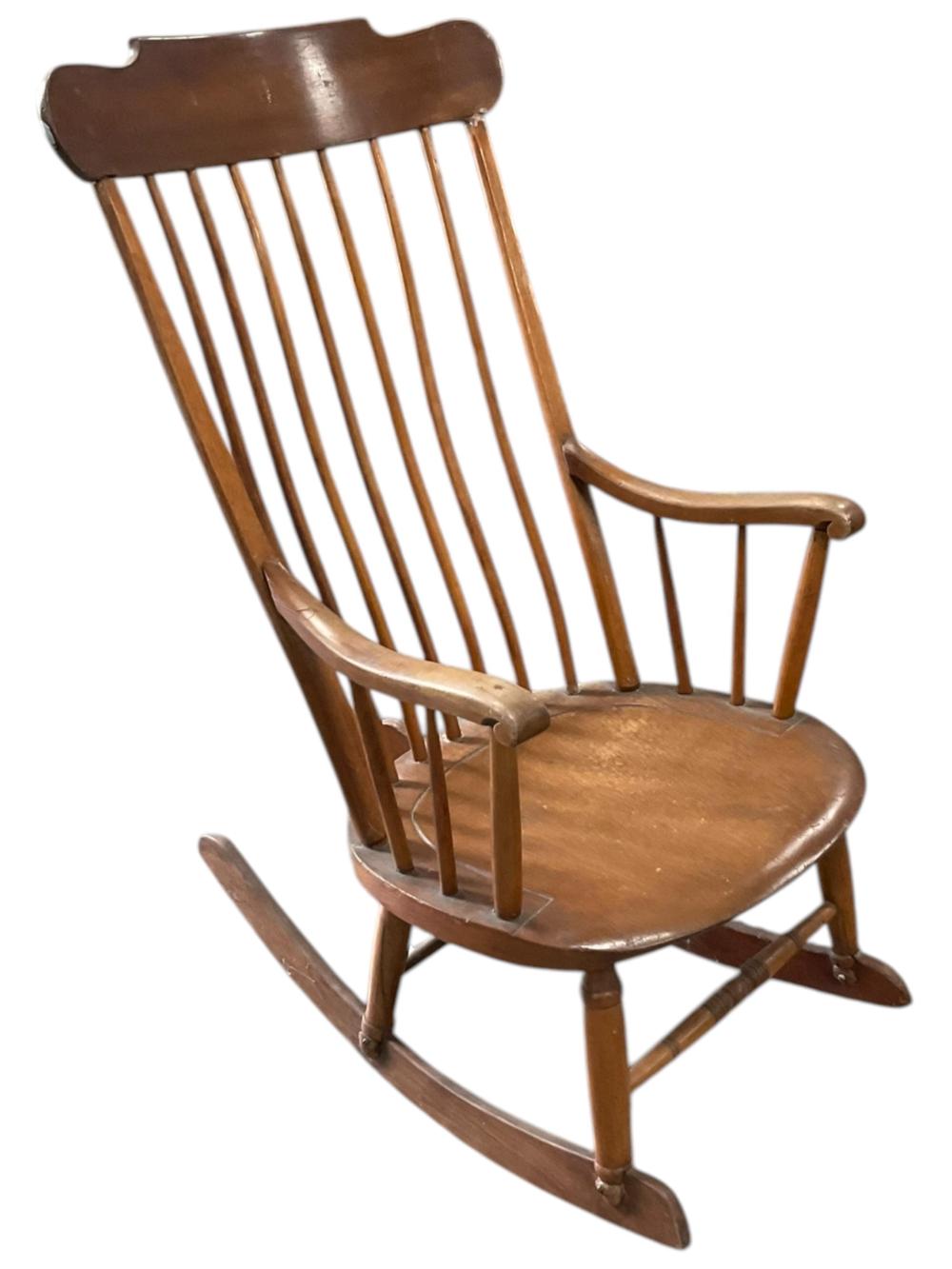 Spindle Back Rocking Chair sold by Caswell Prewitt Realty, INC, lot 131 — auction record photograph