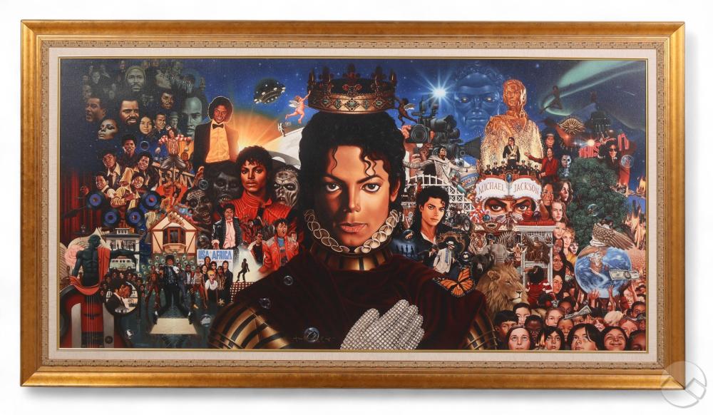 Kadir Nelson comparable auction result: kadir nelson b 1974 king of pop giclee signed