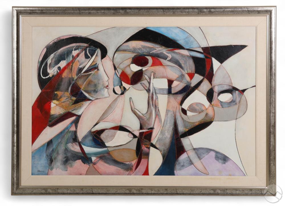 Jean-Claude Gaugy comparable auction result: jean claude gaugy b 1944 cubist figures painting