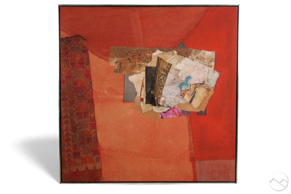 karl mann b1930 fabric collage assemblage painting · Hill Auction Gallery · 2025-12-03 Karl Mann comparable auction result: karl mann b1930 fabric collage assemblage painting