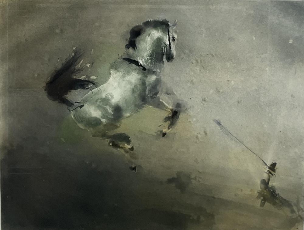 kaiko moti the steed etching print on paper · EJ'S Auction & Appraisal · 2025-11-22 Kaiko Moti comparable auction result: kaiko moti the steed etching print on paper