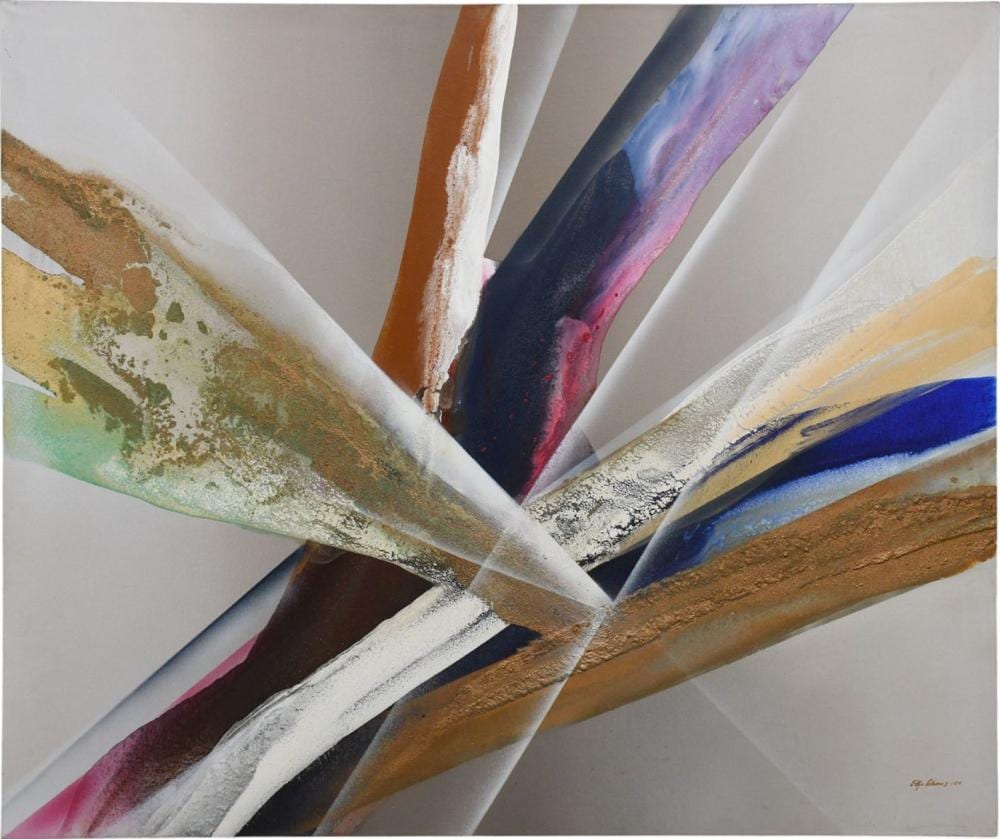 Elba Alvarez comparable auction result: elba alvarez venezuela b 1944 20th century modern abstract painting oil on canvas signed and dated lower right 1979 50 x 62