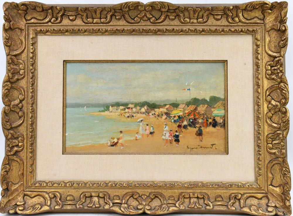 Suzanne Demarest comparable auction result: suzanne demarest american 1900 1985 oil on canvas french beach scene