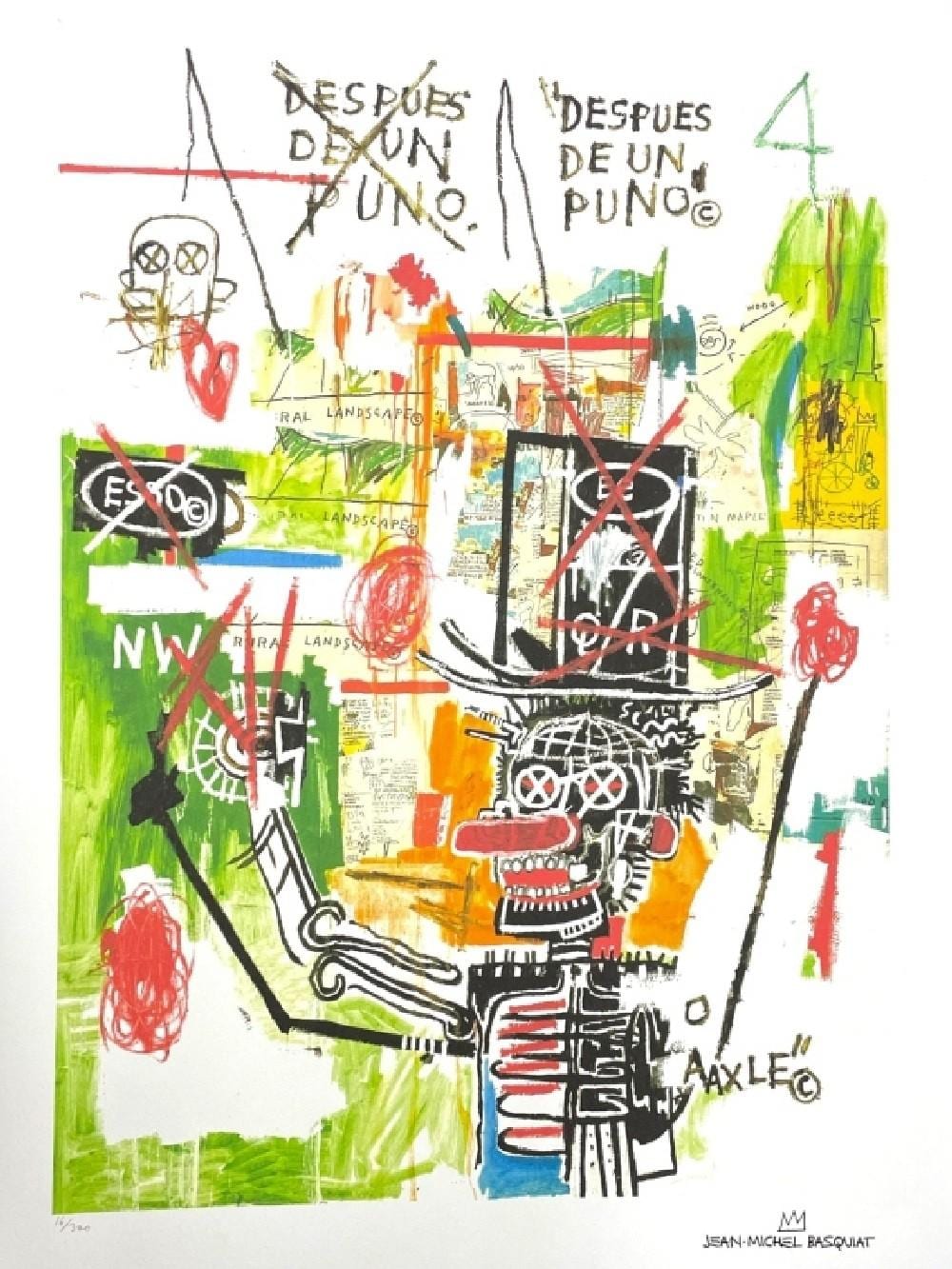AFTER JEAN-MICHEL BASQUIAT LITHOGRAPH PRINT 27.5" sold by DejaVu Estate Sales & Auctions, lot 217 — auction record photograph