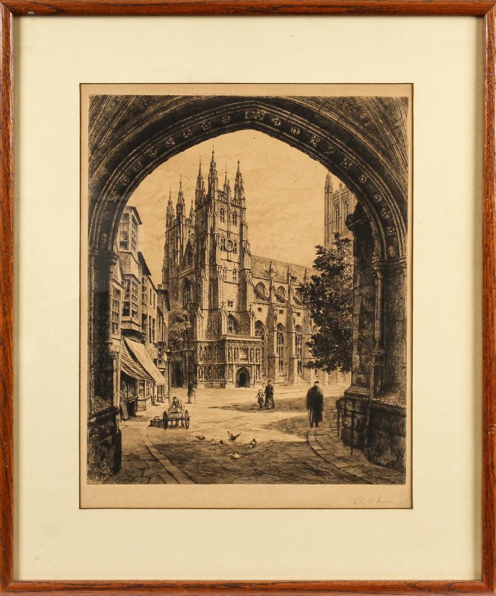 Charles Oliver Murray comparable auction result: charles oliver murray scottish 1842 1923 canterbury cathedral
