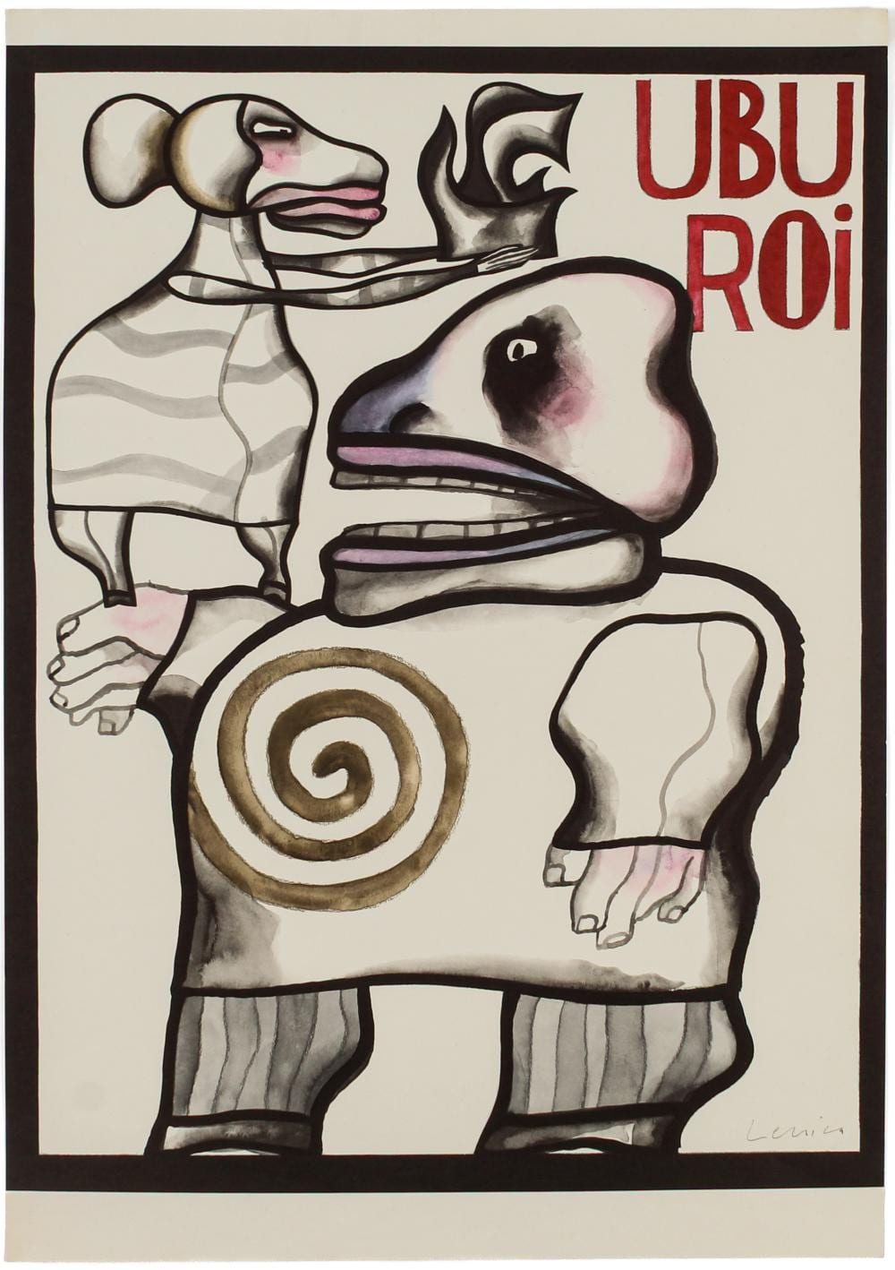 Jan Lenica comparable auction result: jan lenica polish 1928 2001 ubu roi poster