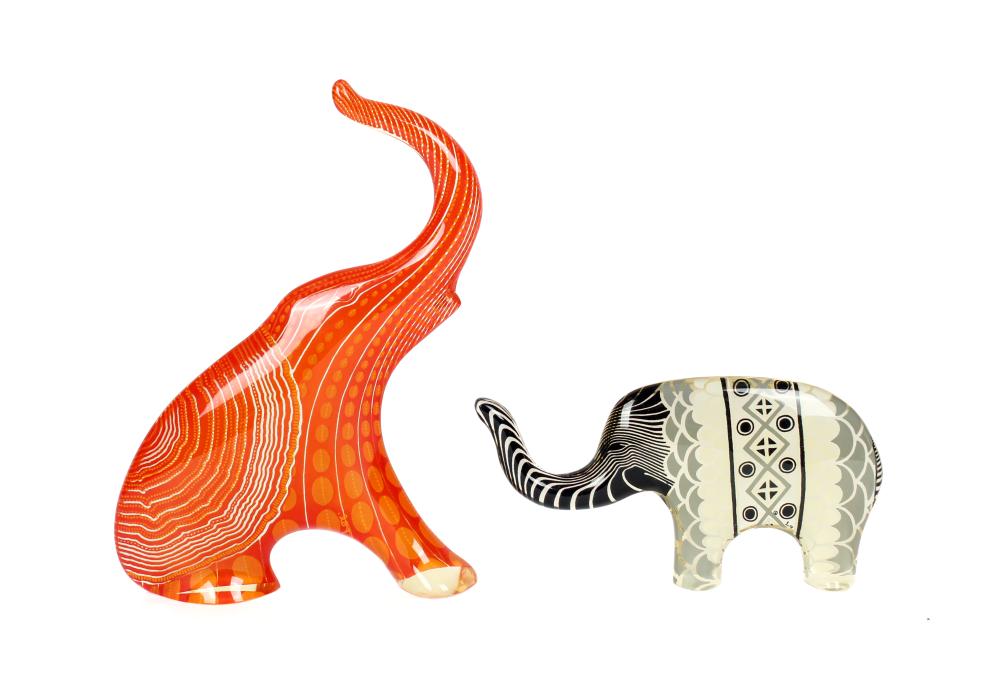 Abraham Palatnik comparable auction result: abraham palatnik brazilian 1928 2020 two optic art lucite elephants