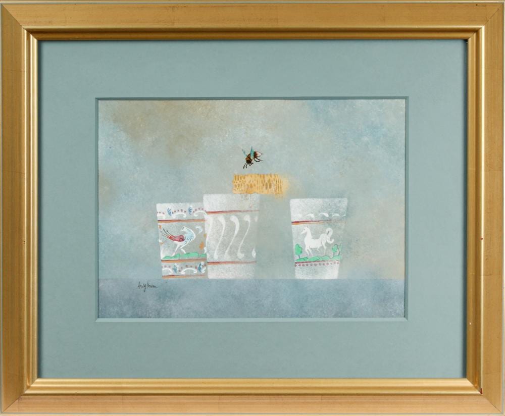 Harry Dunn comparable auction result: harry dunn american 1929 1998 abstract bee painting