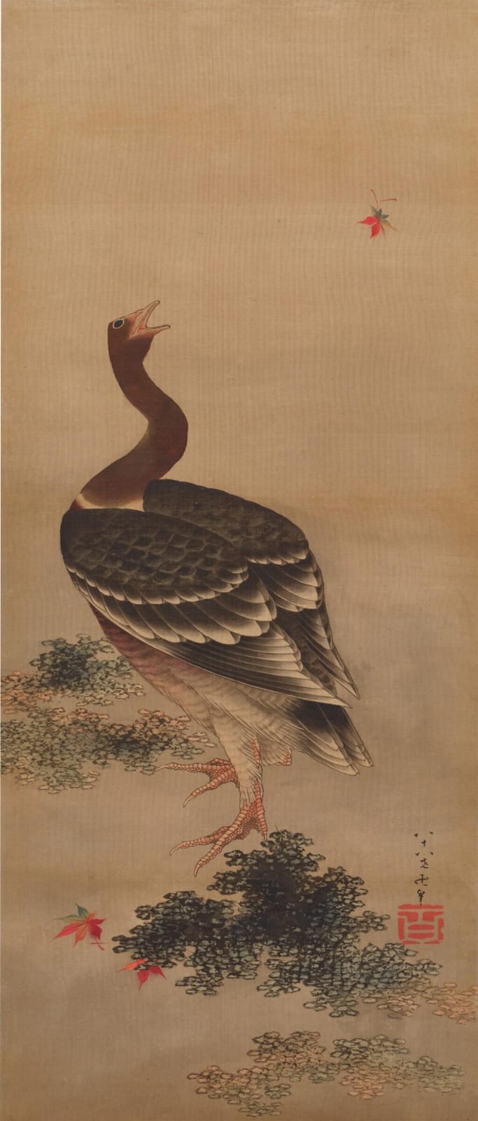 Katsushika Hokusai (1760-1849), Wild Goose, Edo period, 19th century | 葛飾北斎　雁図　江戸時代後期　19世紀 comparable sale