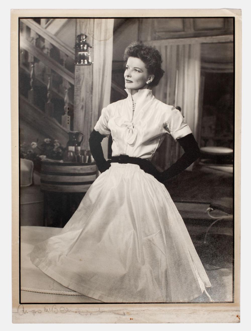 Angus McBean comparable auction result: angus mcbean signed photograph katherine hepburn