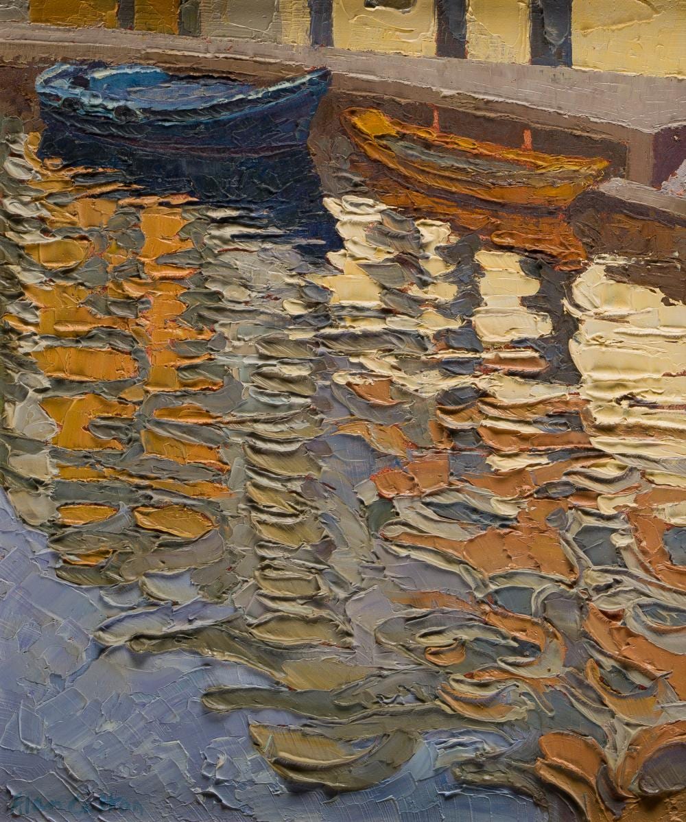 Alan Cotton comparable auction result: alan cotton venice gold silver reflections