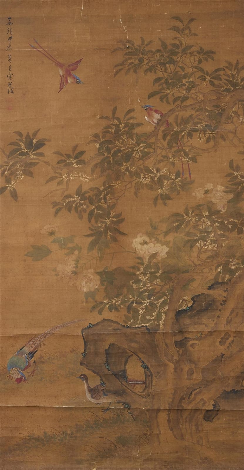 Shun (1483) Chen comparable auction result: flowers and birds 19th century