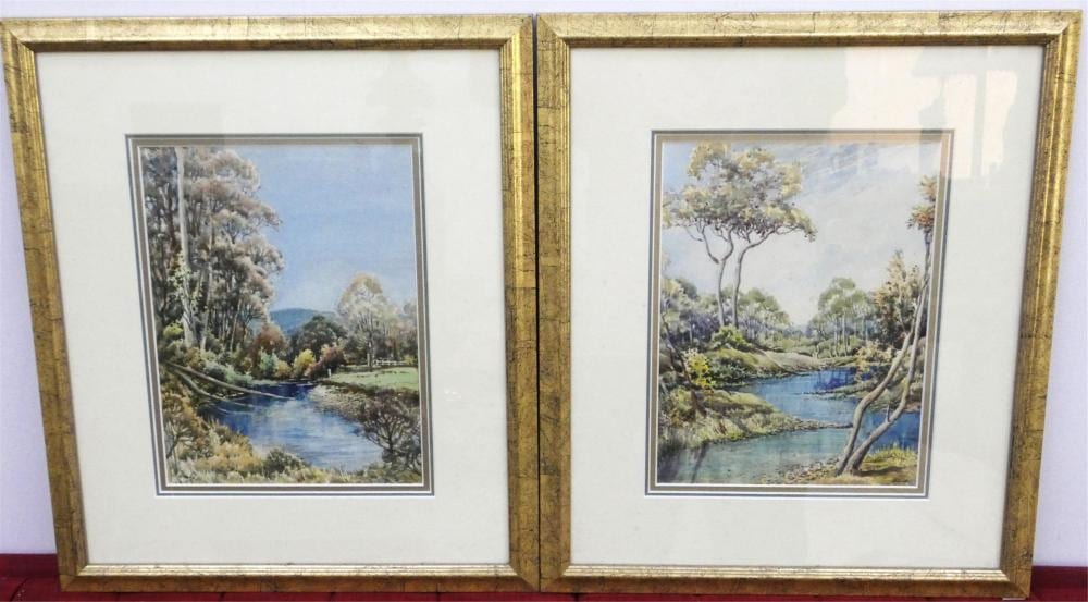Brian Nash comparable auction result: brian nash b1942 landscape watercolours signed