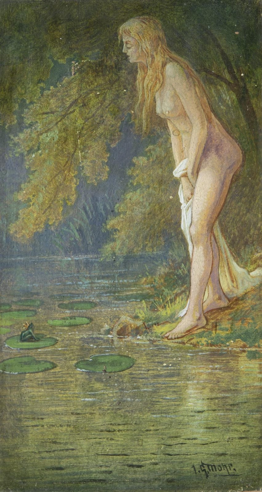 Georg Mohr comparable auction result: johann georg mohr 1864 1943 scene from the grimm tale the frog prince
