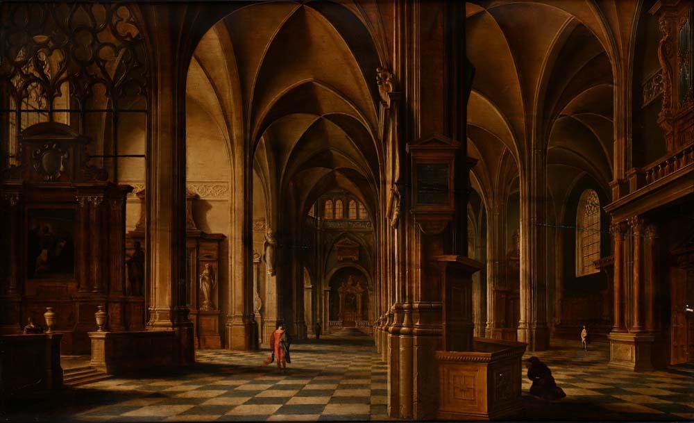 Bartholomeus van Bassen comparable auction result: bartholomeus van bassen attributed to antwerp 1590 the hague november 28 1652 interior view of a church with figures